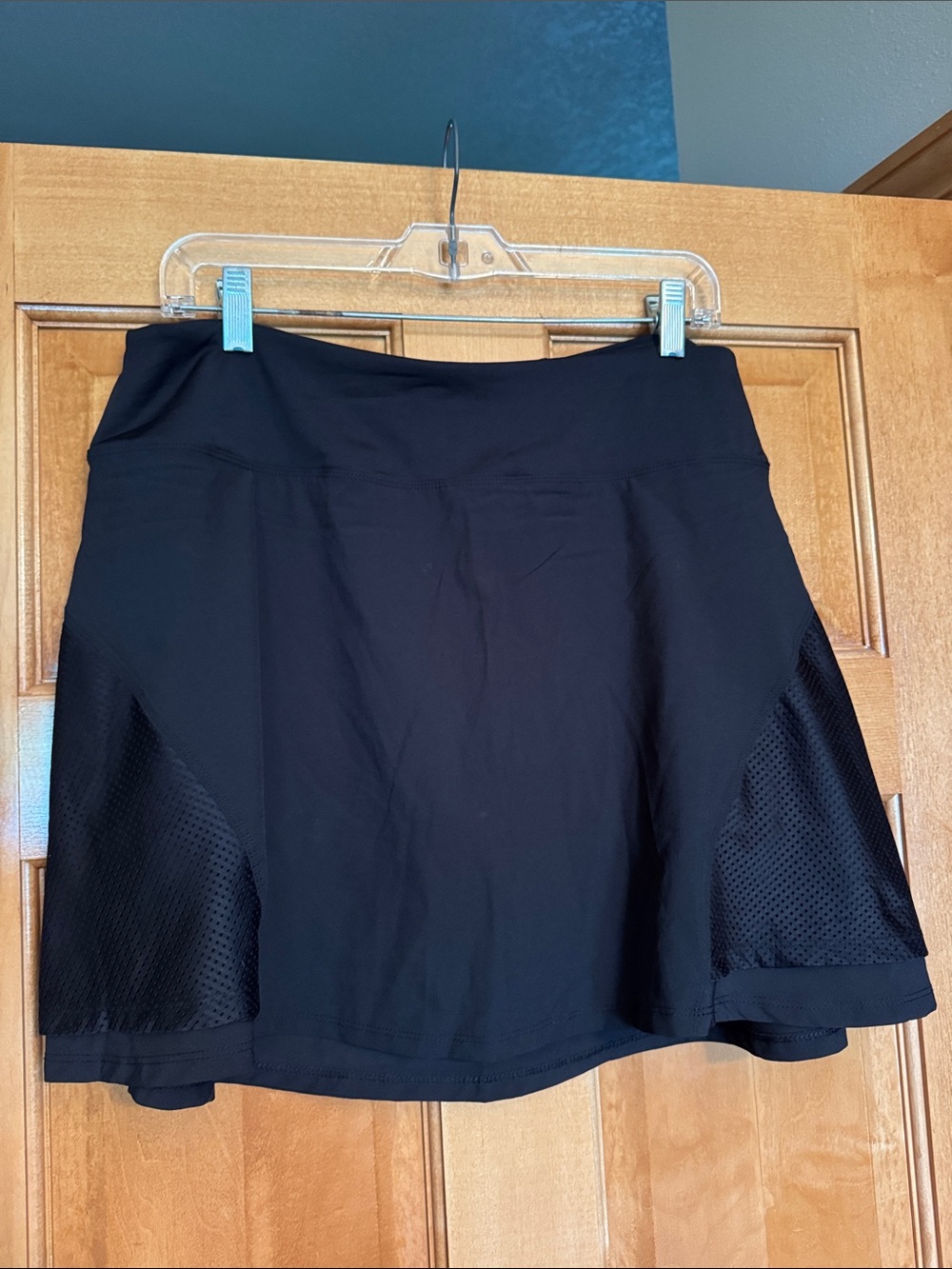 Women’s Marika Black A-Line Athletic Skort with Mesh Panels